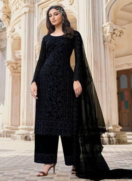Black Colour SWAGAT SWATI Heavy Designer Festive Wear ButterFly Net Latest Salwar Suit Collection 3307
